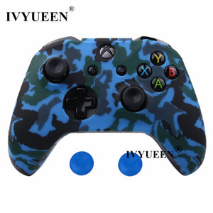 IVYUEEN Water Transfer Printing Camo Silicone Cover Skin for Xbox One X S Controller Protector Case With Joystick Grips