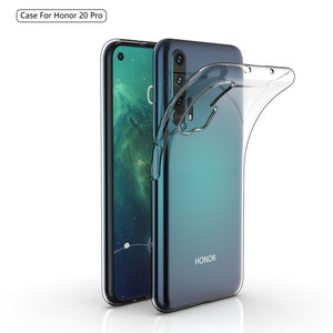 Ultra-thin transparent Soft TPU case For Huawei Honor 20 Pro slim Protective back cover for huawei honor 20 20pro honor20 shell