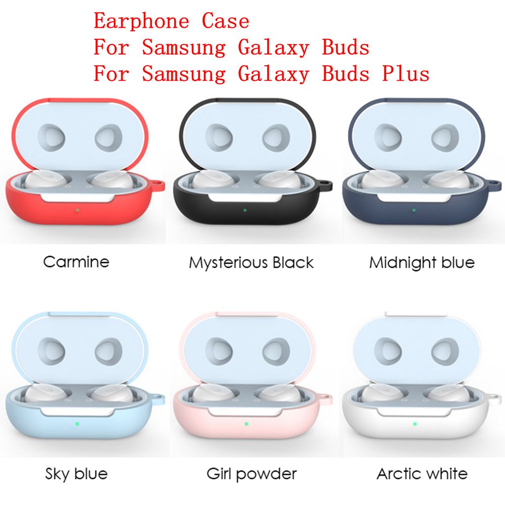 Protective Case Cover For Samsung Galaxy Buds 2019 Earphone Silicone Shockproof Case And Carabiner For Galaxy Buds Plus 2020 New