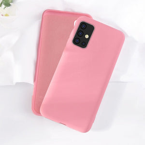 For Samsung Galaxy A51 A71 Case Liquid Soft Cover Shockproof Phone Case For Samsung A 71 51 2019 Cover Bumper Durable Shell Capa